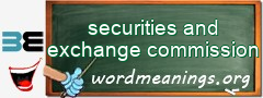 WordMeaning blackboard for securities and exchange commission